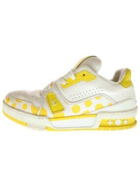 Louis Vuitton Yayoi Kusama Yk Trail Line Infinity Dot Leather Lace Up Low